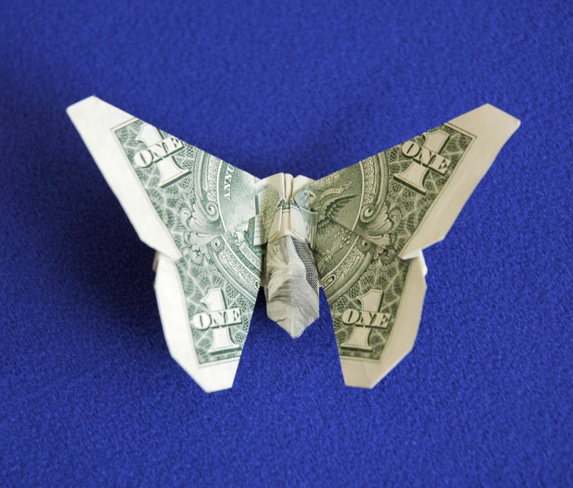 Collection 96+ Images how to fold a dollar into a butterfly Updated