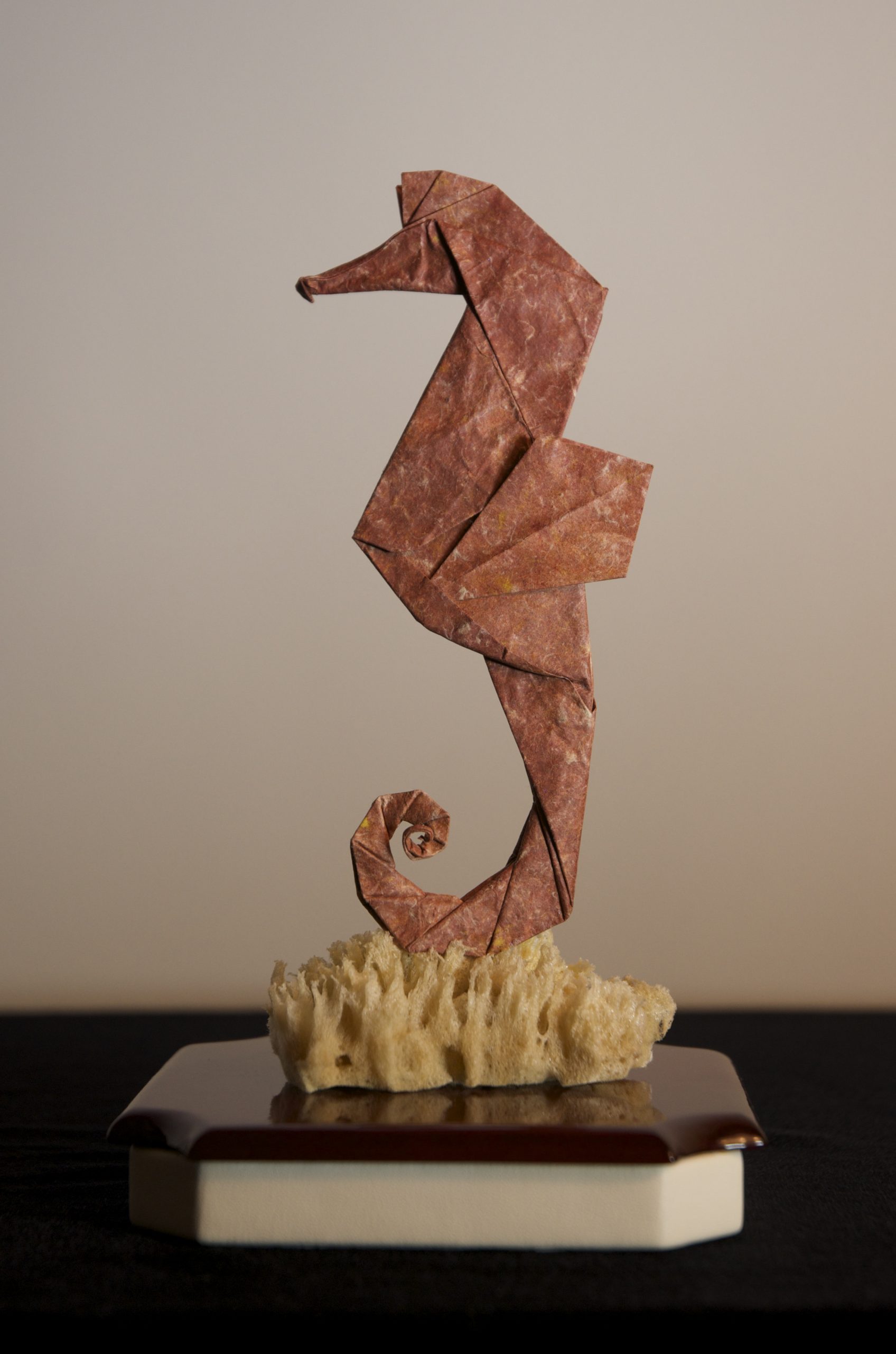 "A Seahorse for Al Miyatake" designed by Michael G. LaFosse